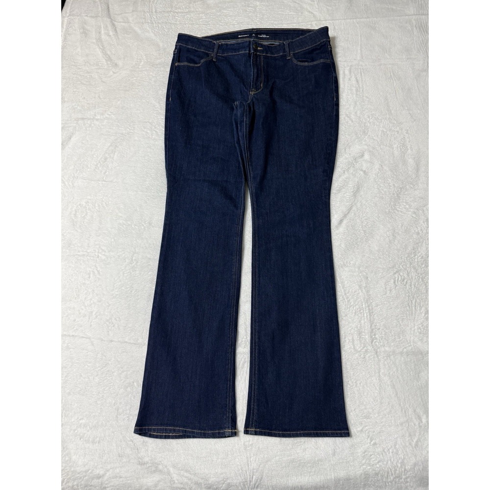 Old Navy Jeans Womens 16 Long Blue Medium Wash Kicker‎ Bootcut Mid Rise 35x32.5